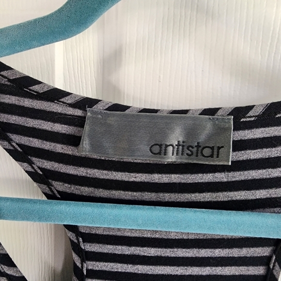 Anti-war Black and White striped Tank Dress Size Small - Picture 2 of 6